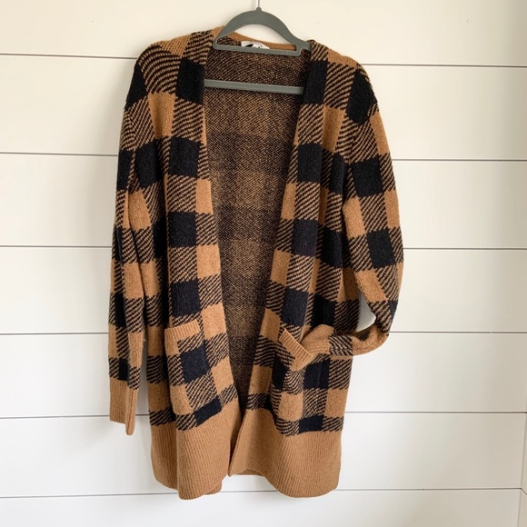 Madewell Sweaters - Buffalo Check Cardigan Sweater